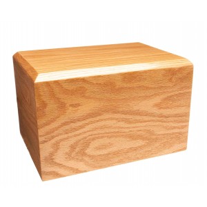 Autumn Gold (Vault) Veneered Oak (Wood) Cremation Ashes Casket - Inc FREE Engraving